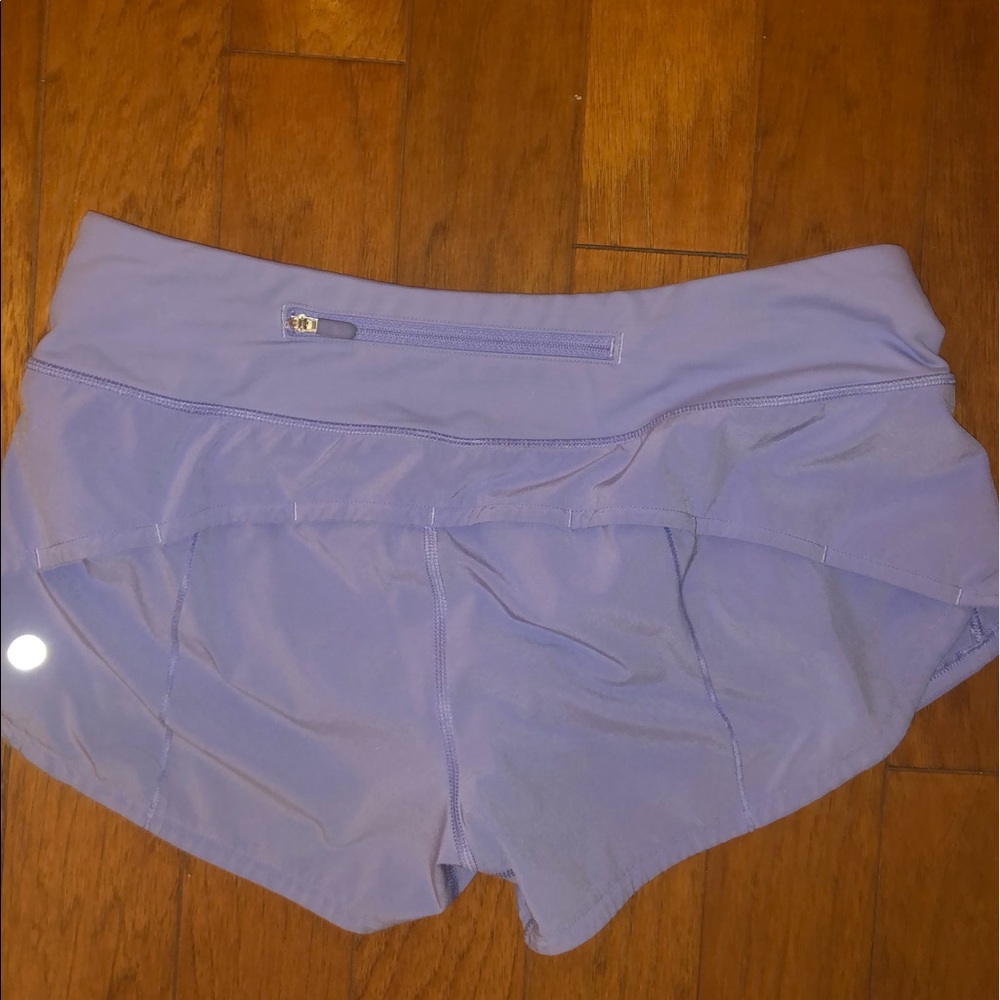 Purple Lululemon Speed Up Shorts